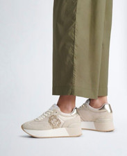 SNEAKERS DONNA LIU JO CON LOGO GLITTER BA5035PX618 BEIGE  COLLEZIONE P/E 2025