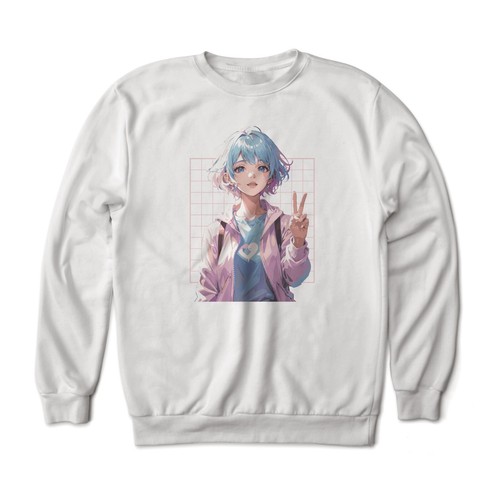 Ragazza anime minimalista che