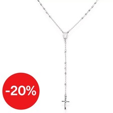 AMEN ROSARIO CLASSICO COLLANA DONNA UOMO IN ARGENTO 925 CRO30B (266)