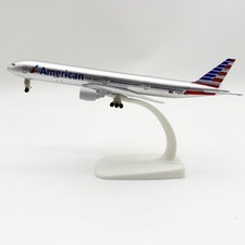 Modellino Aereo Diecast Lega 1:350 Boeing 777 American Airlines 20cm Collezione