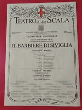 IL BARBIERE DI SIVIGLIA - LOCANDINA DA COLLEZIONE TEATRO ALLA SCALA MILANO
