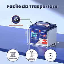 Batteria Timeusb 12.8V 50Ah Pro LiFePO4 