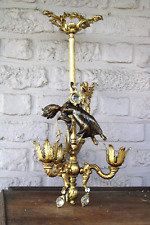 Raro lampadario vintage bronzo