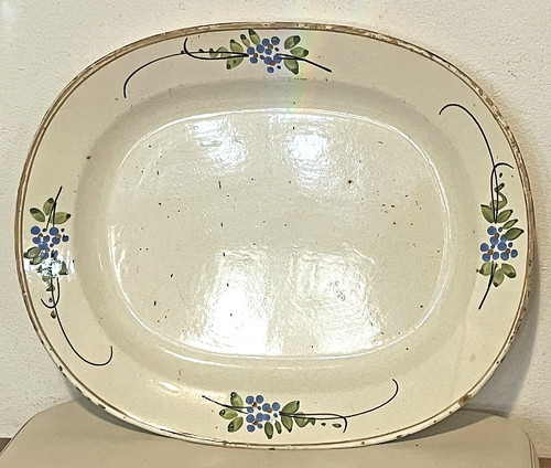 Vassoio ovale piccone albisola - vassoio,