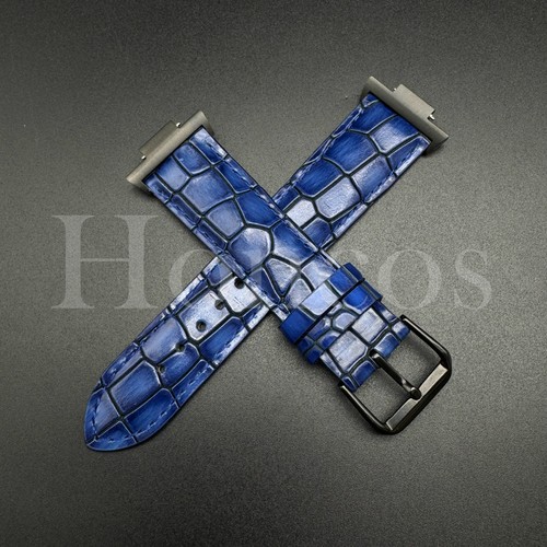 Cinturino orologio pelle blu