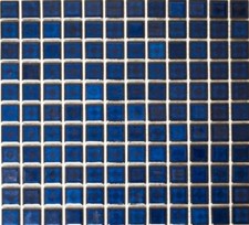 Mosaico In Ceramica Blu