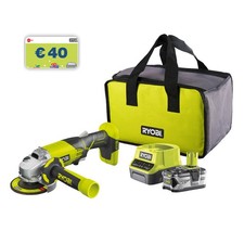 RYOBI SMERIGLIATRICE A BATTERIA R18AG-140S 18V 115MM + BUONO SHOPPING 40 EURO