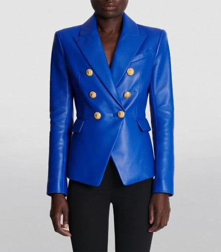 Blazer donna bottone dorato - blazer,
