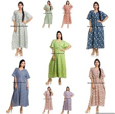 10 All'Ingrosso Caftano Maglia Donna Stile Kimono Unica Lungo Abito