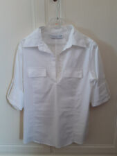 Camicia da donna bianca Oviesse in cotone Tg. 48 maniche corte