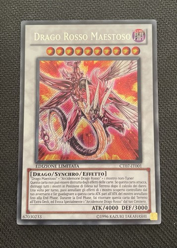 Drago rosso maestoso - drago,