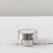 POMELLI VINTAGE PER MOBILI IN PLASTICA BIANCA E ARGENTO