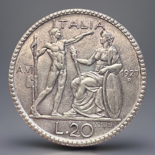 Lire 1927 littore - 20, bb+