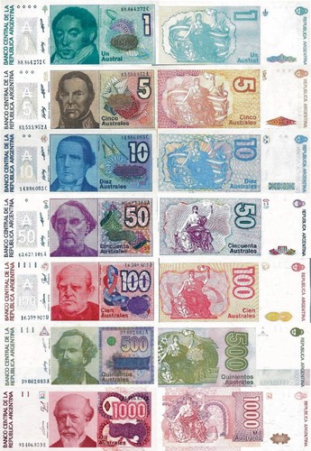 Argentina set 7 banconote - argentina,