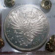 2 Lire 1907 Aquila FDC