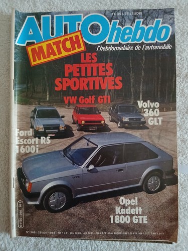 Auto hebdo 366 4 1983 - hebdo, n°366
