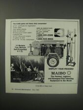 Pubblicità compressore pesante unità parcheggi Maibo X-05E 1990