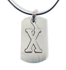 Collana lettera x targa