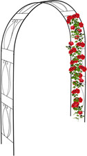 Arco per Rampicanti Da Giardino, Sostegno in Ferro per Rose, 233X153X35 Cm, Supp