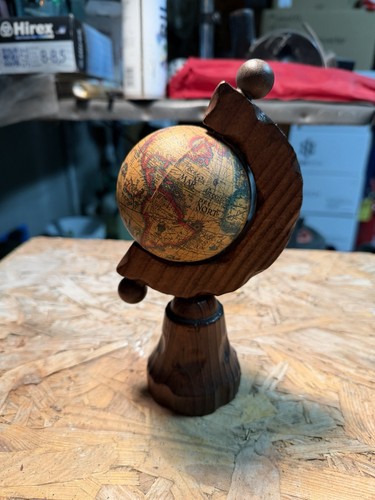 Mappamondo legno antico - mappamondo,