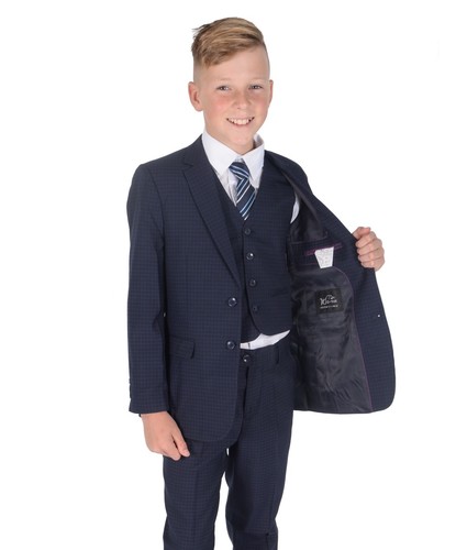 Abito blu navy - , quadri