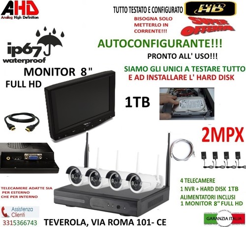 Kit wireless videosorveglianza - kit,