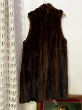 Gilet lungo Pelliccia  Di Visone Artigianale TU