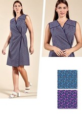 Vestaglietta da casa giromanica altezza ginocchio chiusura laterale 405-406 Emme