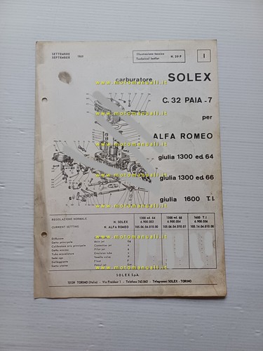 Solex carburatore paia 7 - paia,