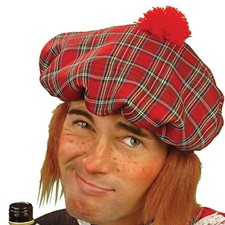 Travestimento  scozzese cappello con basettoni 