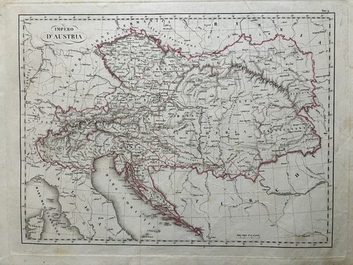 Mappa impero austria 1833 - mappa,