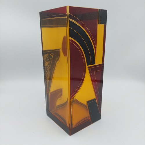 Vaso boemo ceco art deco - boemo,
