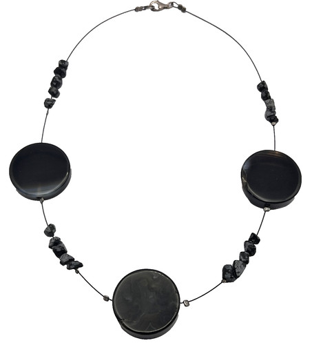 Collana con agata nera - nera, e