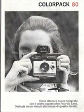 COLORPACK 80 MANUALE ISTRUZIONI POLAROID LAND 1970