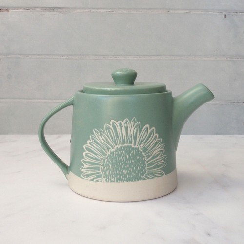 Teiera ceramica fiori