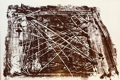 Tapies lithographie originale - tapies,