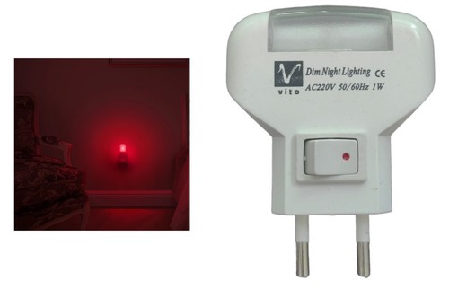 Lampada led notturna - notturna, rossa