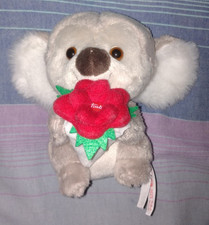 PELUCHE KOALA CON FIORI ROSSI - ORIGINALE TRUDI - TRUDINO - AMORE SAN VALENTINO