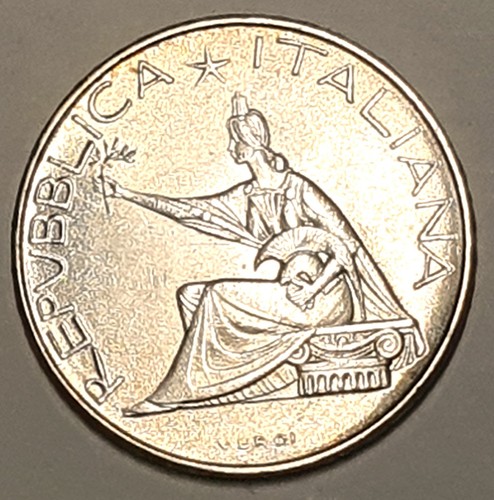 Moneta argento 500 - 500, lire