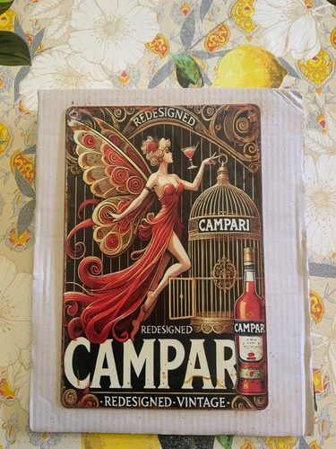 Insegna metallo campari - insegna,