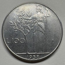 1958 Italy 100 Lire - Coin