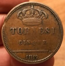 5 Tornesi 1819, Regno Di Napoli Ferdinando I, Non Comune, Rif. 2052