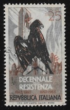 ITALIA+°-1954-valore usato da