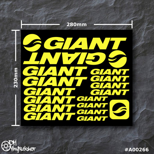 Set adesivi giant giallo fluo - set,