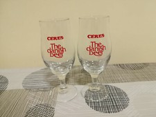 COPPIA BICCHIERI PUBBLICITARI VINTAGE BIRRA "CERES" cl.0,20