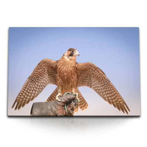 Quadro tela 120x80 falco - tela, cm