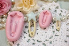 Set stampini gomma siliconica forme spille con stella bimbi-lotto 2pz formine