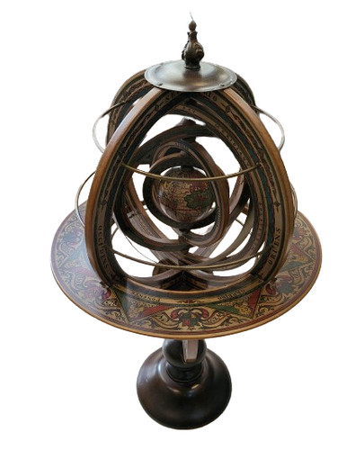 Sphère armillaire bois - sphère, et
