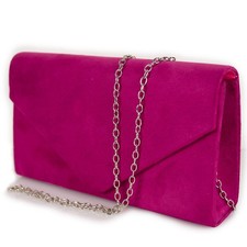 Pochette fucsia scamosciata clutch elegante fuxia da donna borsetta da sera 2024