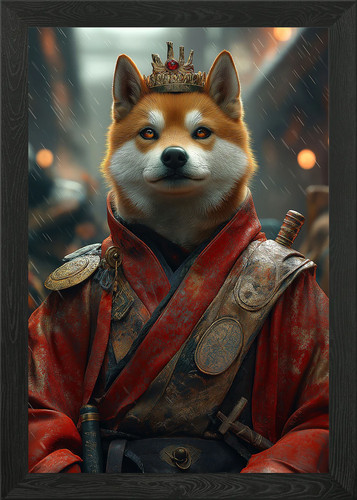 Quadro shiba inu samurai - shiba,